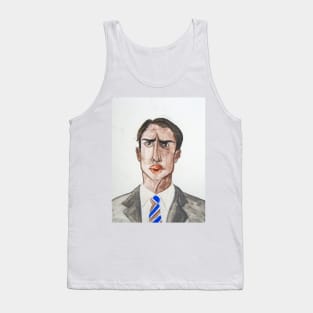 Indian Man, British Suit Watercolor portrait Tank Top